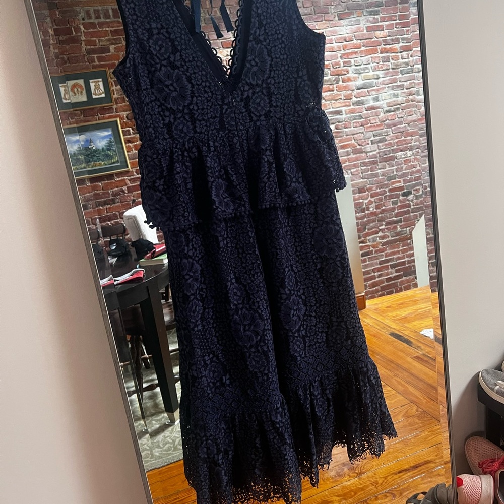 Foxiedox Navy Peplum dress - Picture 6 of 15
